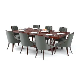 Guy fontaine dining table chairs 3